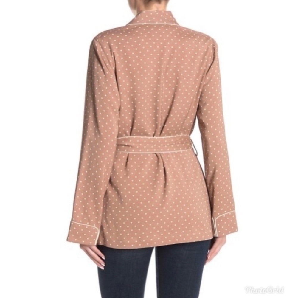 Frame Sz S Polka Dot Tuxedo Blazer - Picture 3 of 8